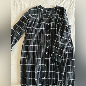 Madewell NWT Collarless Shirtdress
